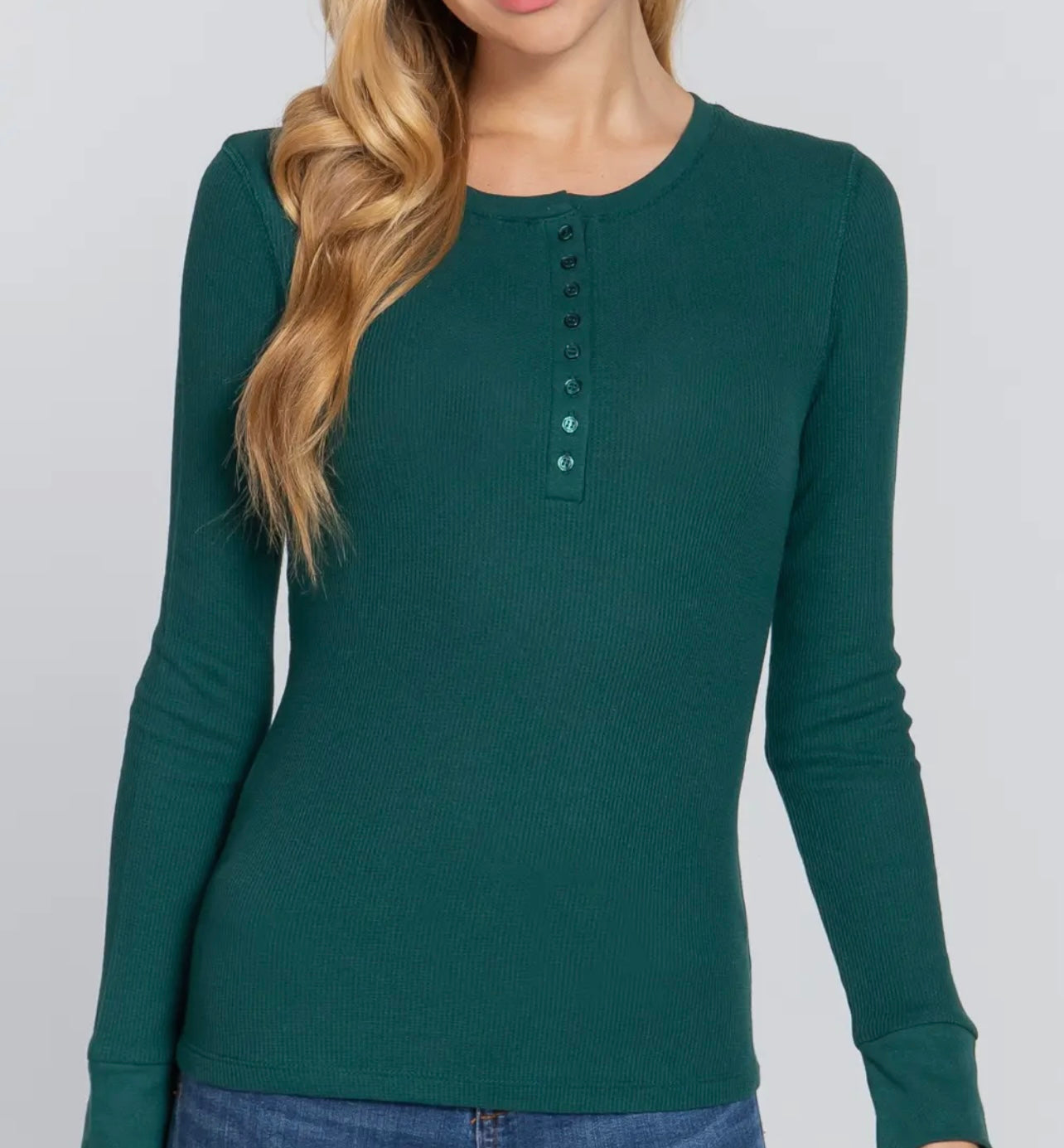 Thermal Knit Henley Top