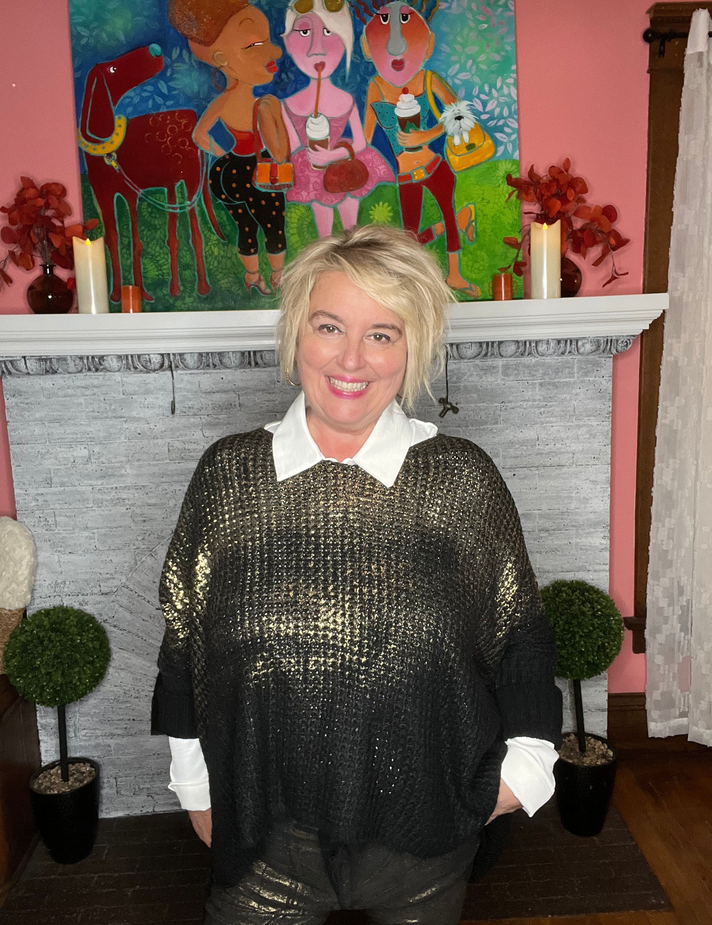 Golden Love Foil Sweater