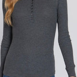Thermal Knit Henley Top