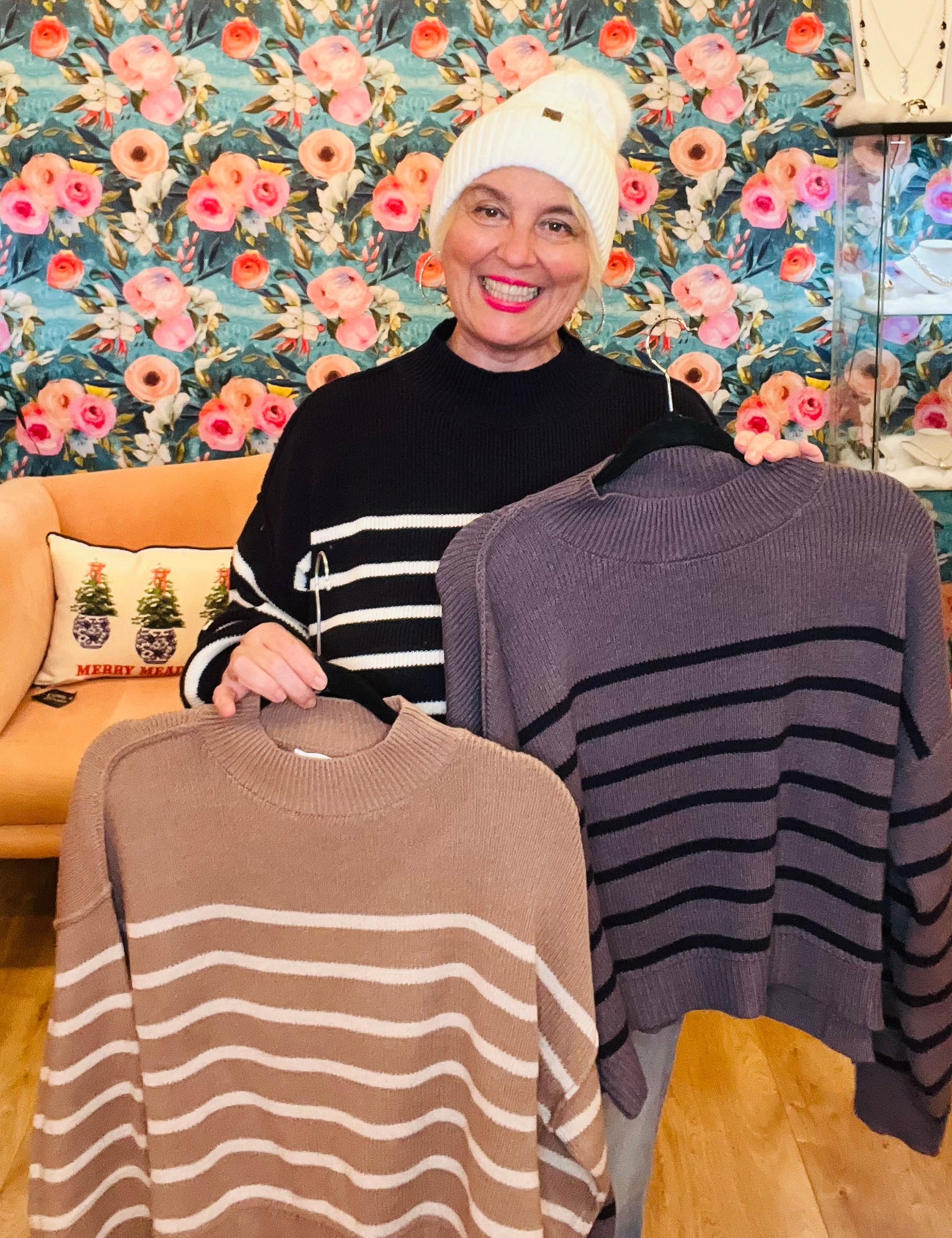 Everybody's Talking Striped Sweater