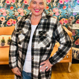 Toasty Long Plaid Jacket