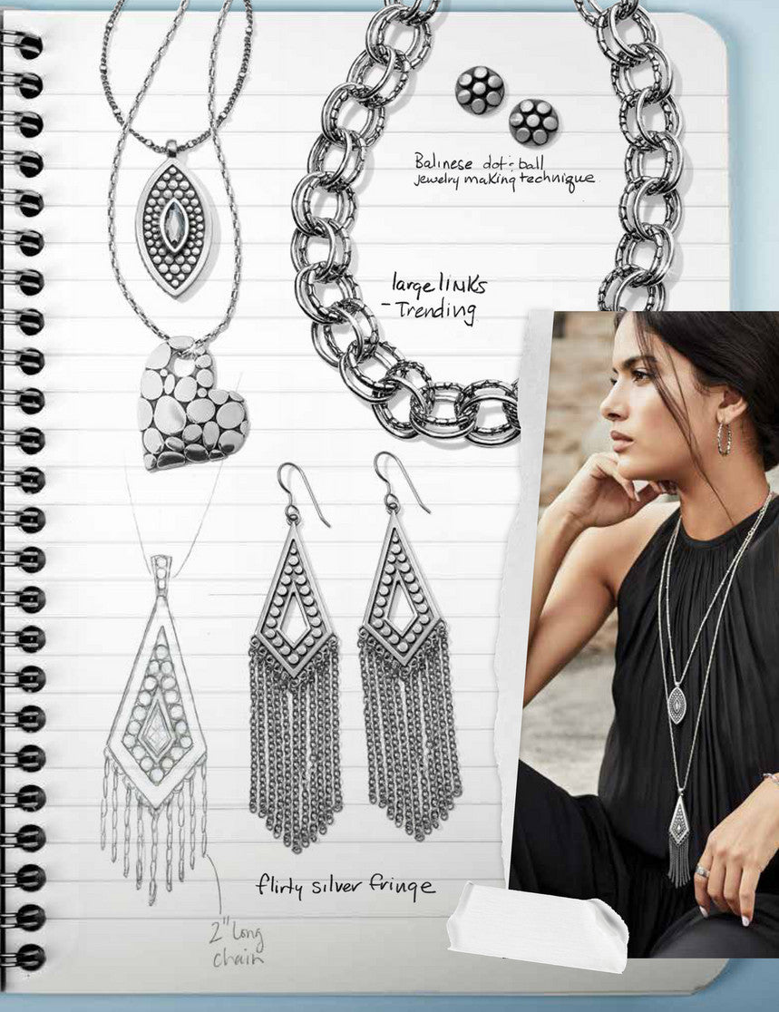 *Brighton- PEBBLE DISC FRINGE FR WR EAR
