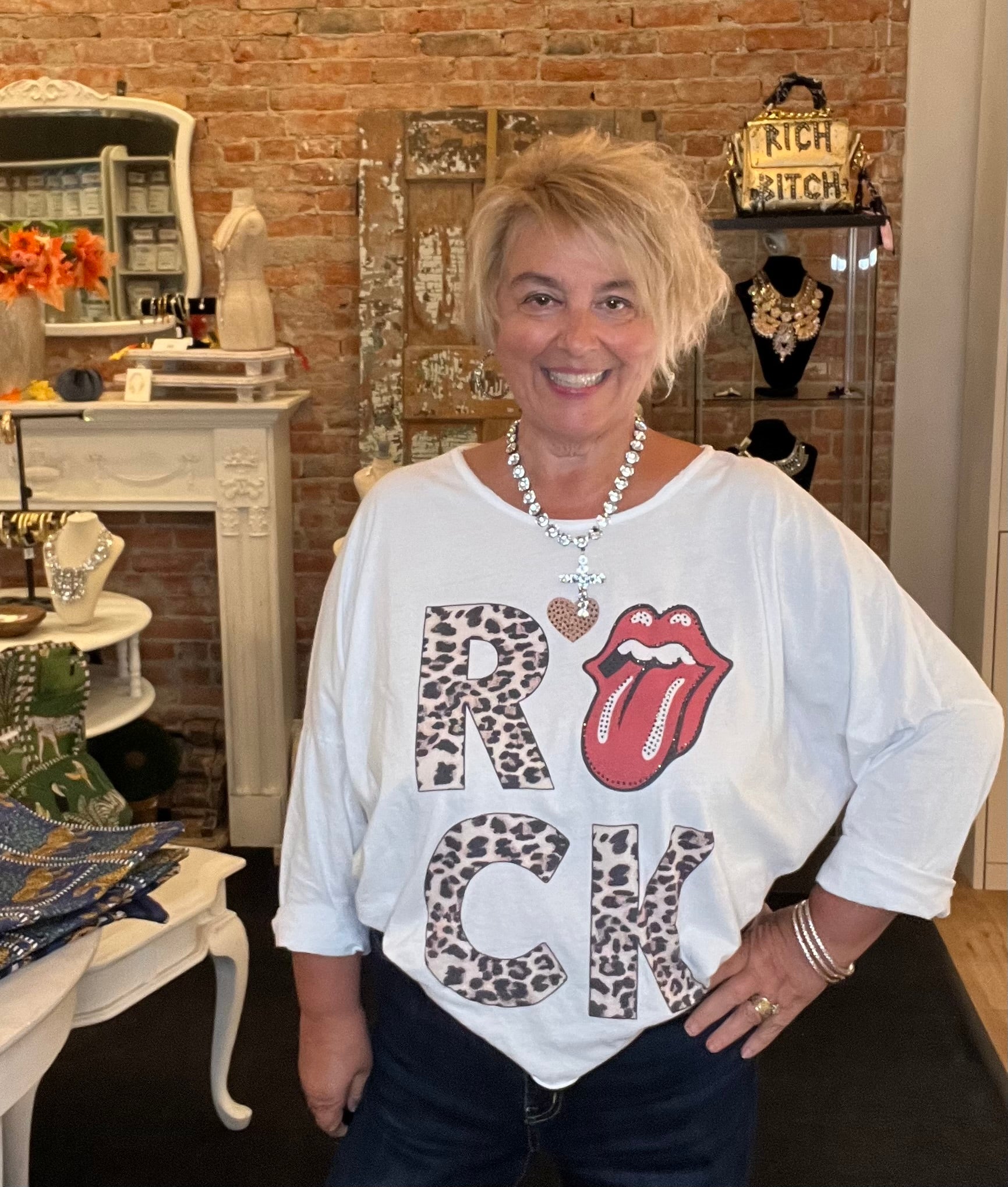 Sparkly R.O.C.K Italian Tee