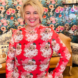 Winking Santa Mesh Top