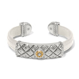 *Brighton - White Mosaic Bar Cuff