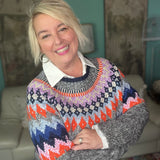 Tribal - Grey Mix Intarsia Sweater