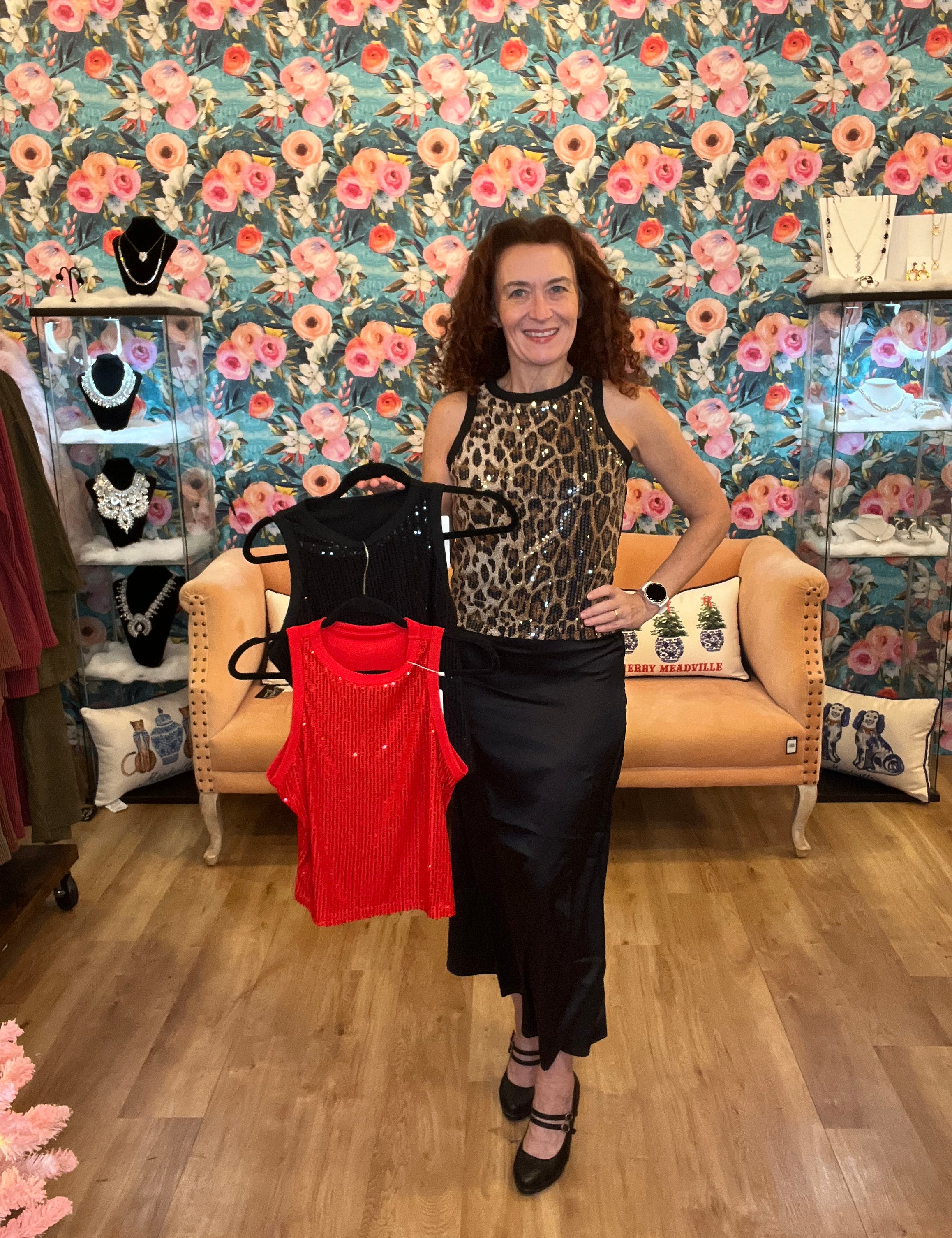 Sequins Party Tank Top