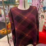 Plum Plaid Sweater