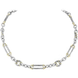 John Medeiros - Cordão Collection - Large Oval & Circle Two-Tone Necklace