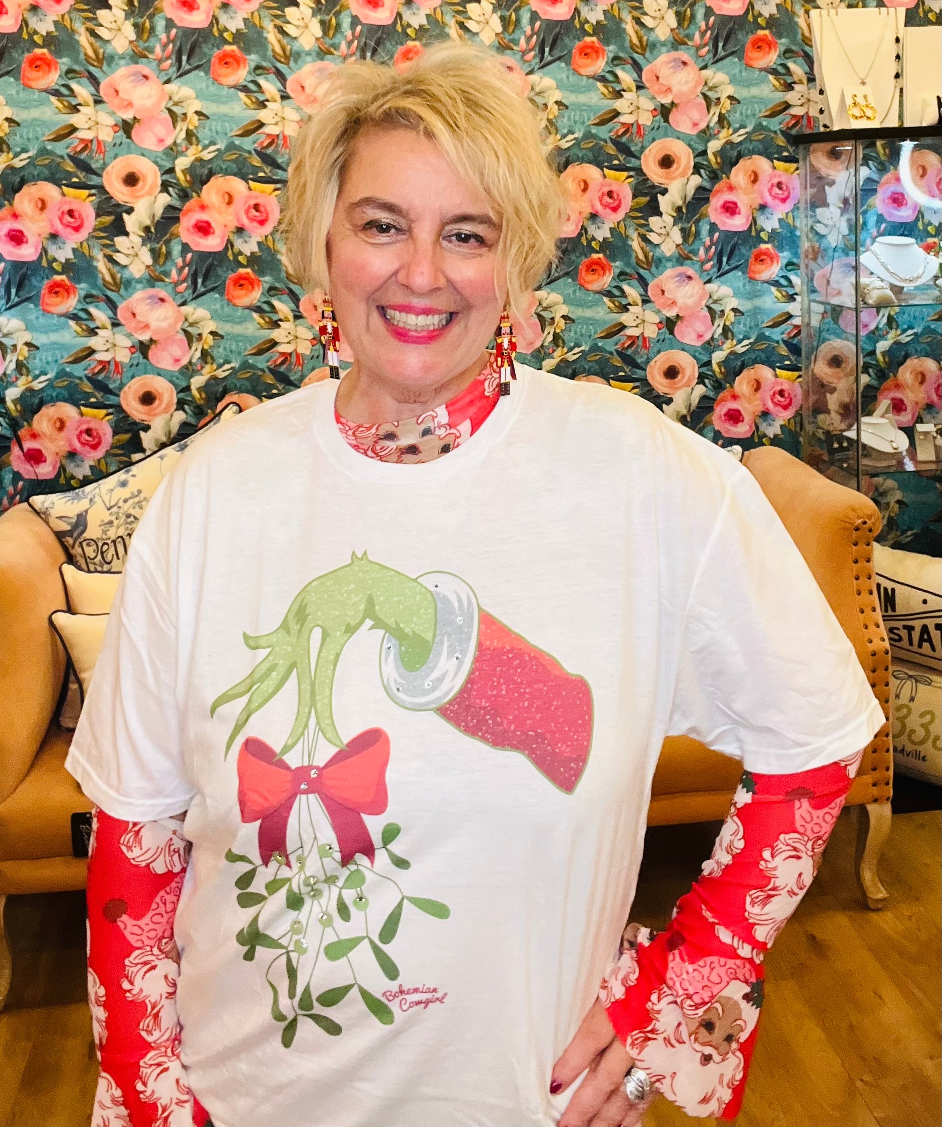 Grinch Hand Holiday Tee