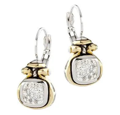 John Medeiros -  Anvil Pavé French Wire Earrings