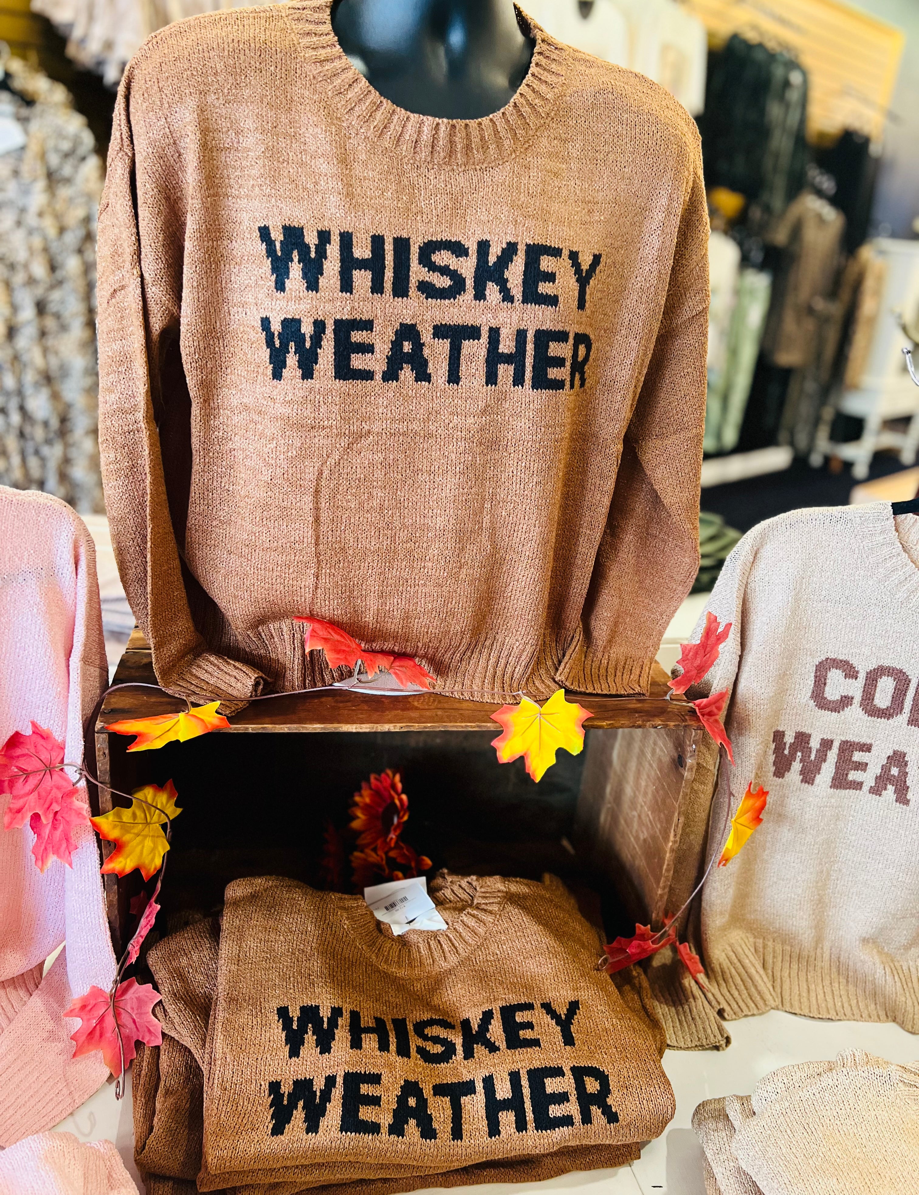 Brown Whiskey Weather Lightweight Sweater