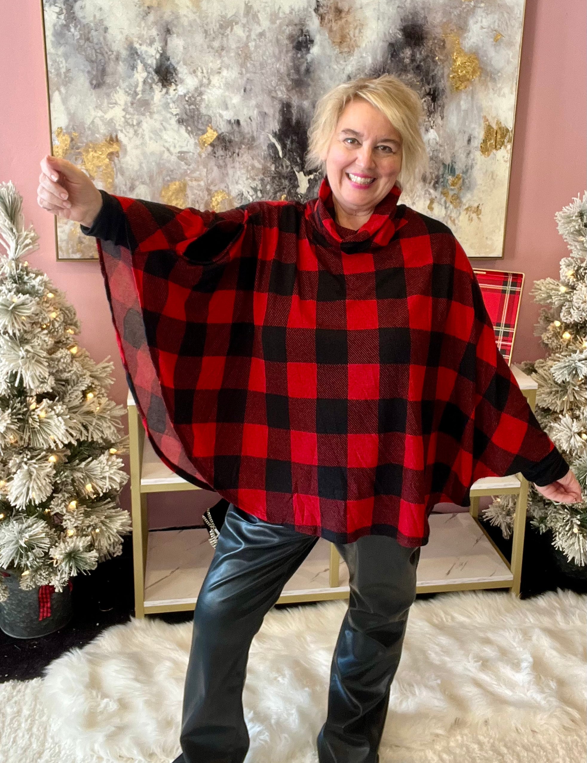 Misty Mountain Plaid Poncho