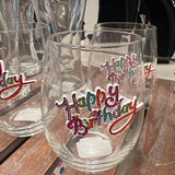*Happy Birthday Stemless Wine Glass