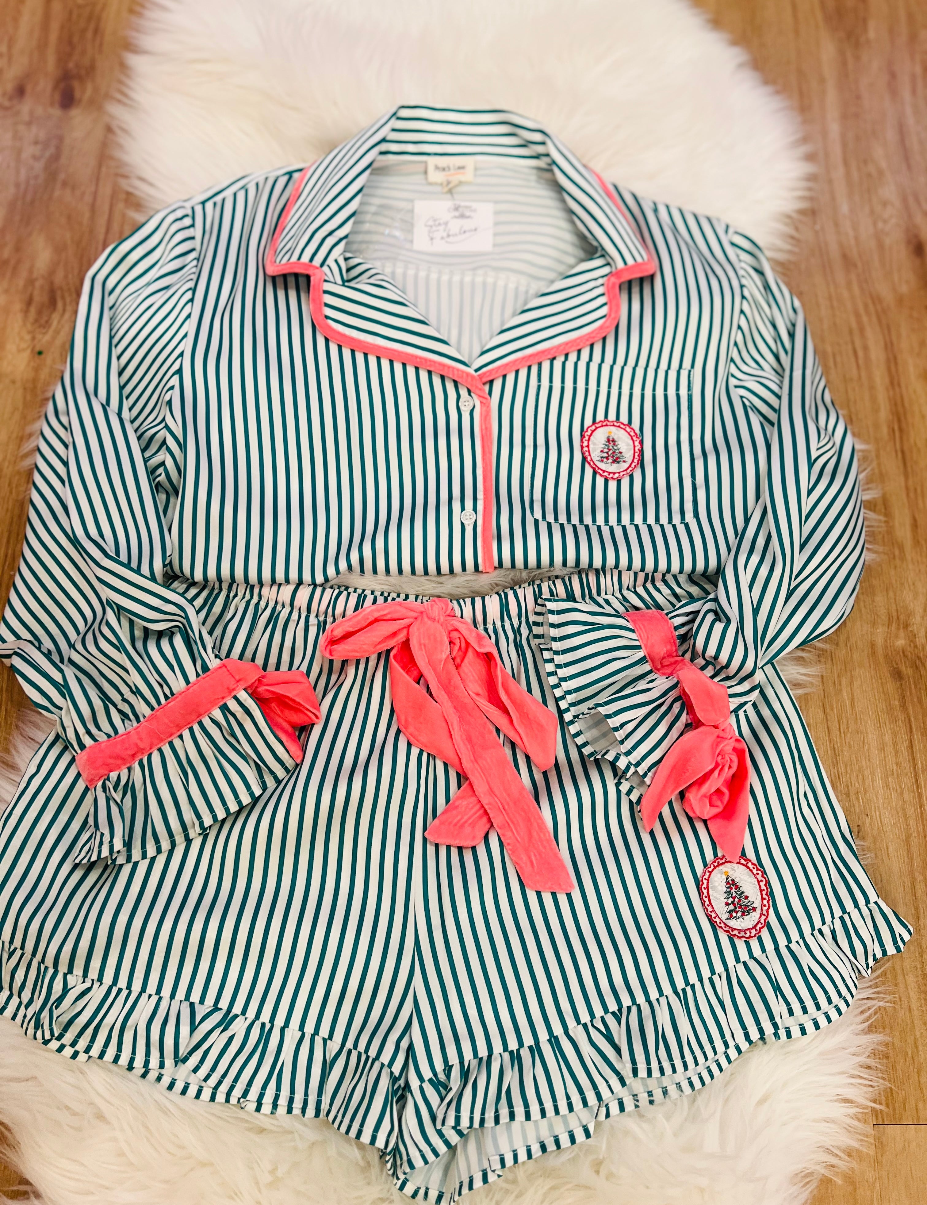 Satin Christmas Pajama Set