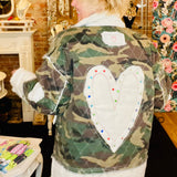 Camo Hearts Oversized Blazer