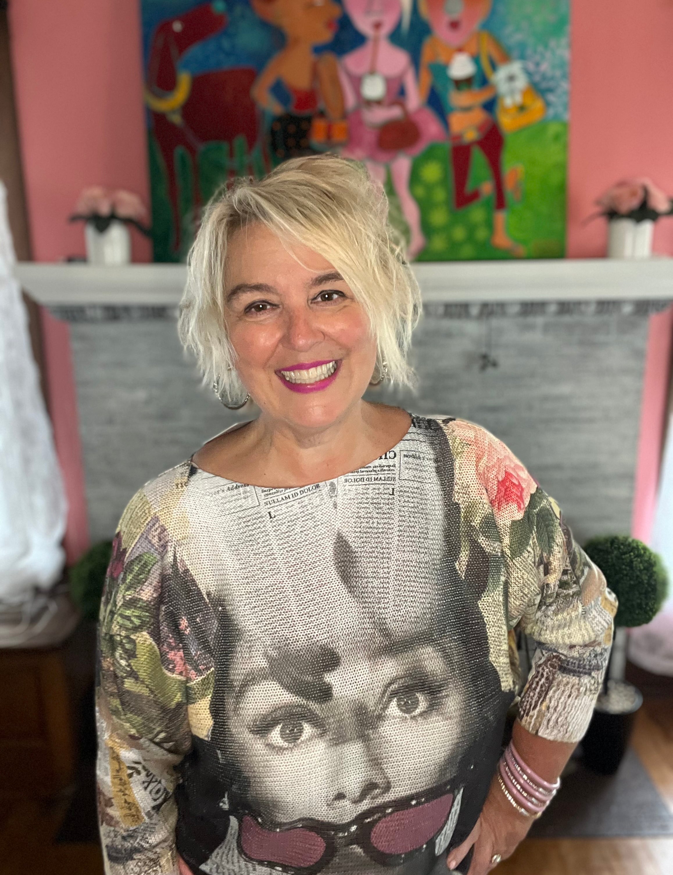 Newspaper Print Audrey Hepburn Sweater