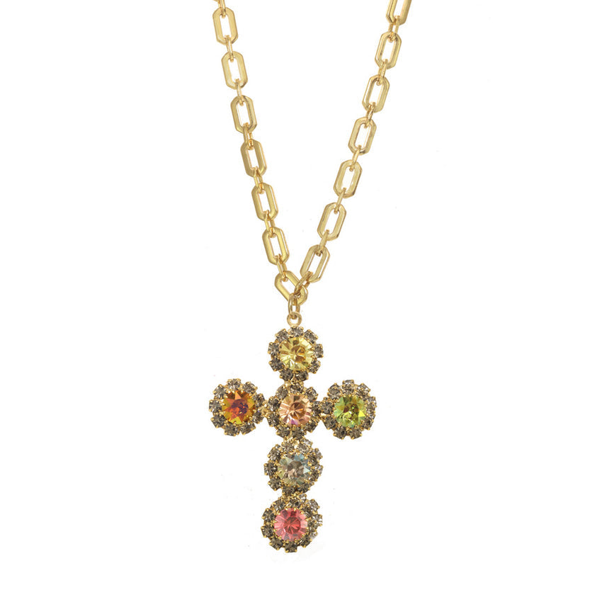 Tova Madonna Necklace in Watermelon