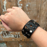 Leather Studded Snap Bracelet