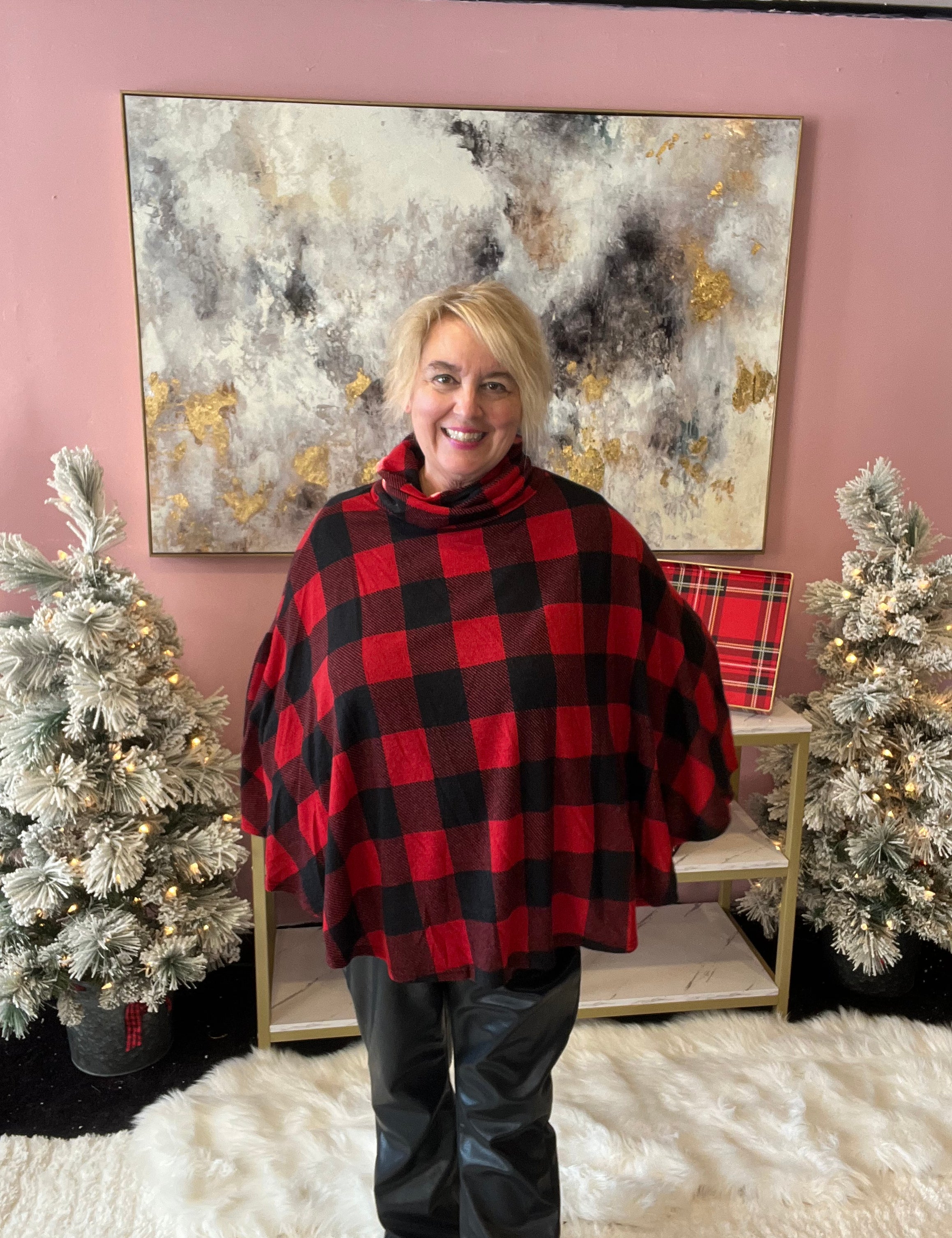 Misty Mountain Plaid Poncho