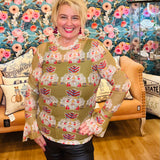 Gold Nutcracker Mesh Top