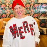 Christmas Plaid Merry Sweatshirt