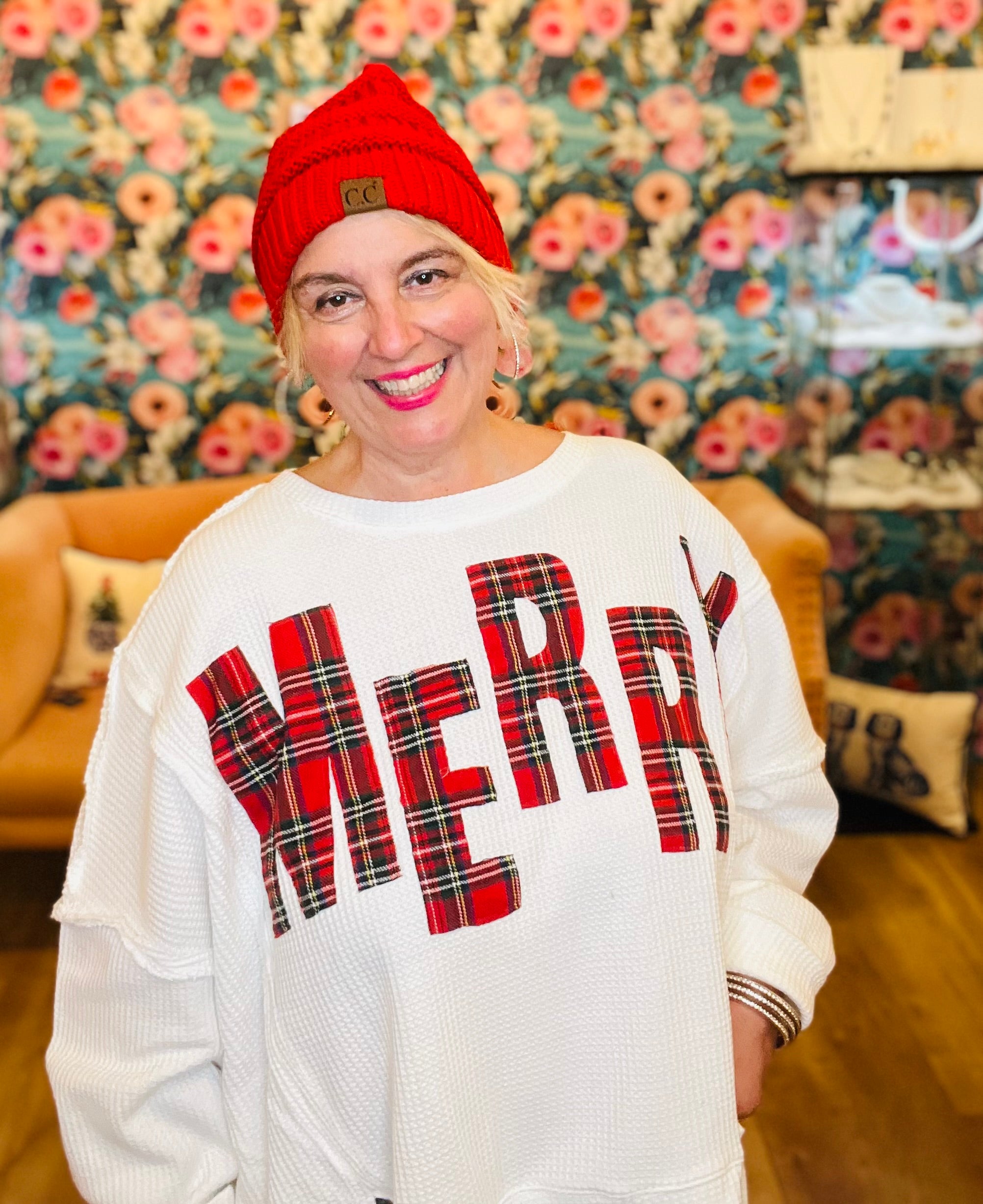 Christmas Plaid Merry Sweatshirt