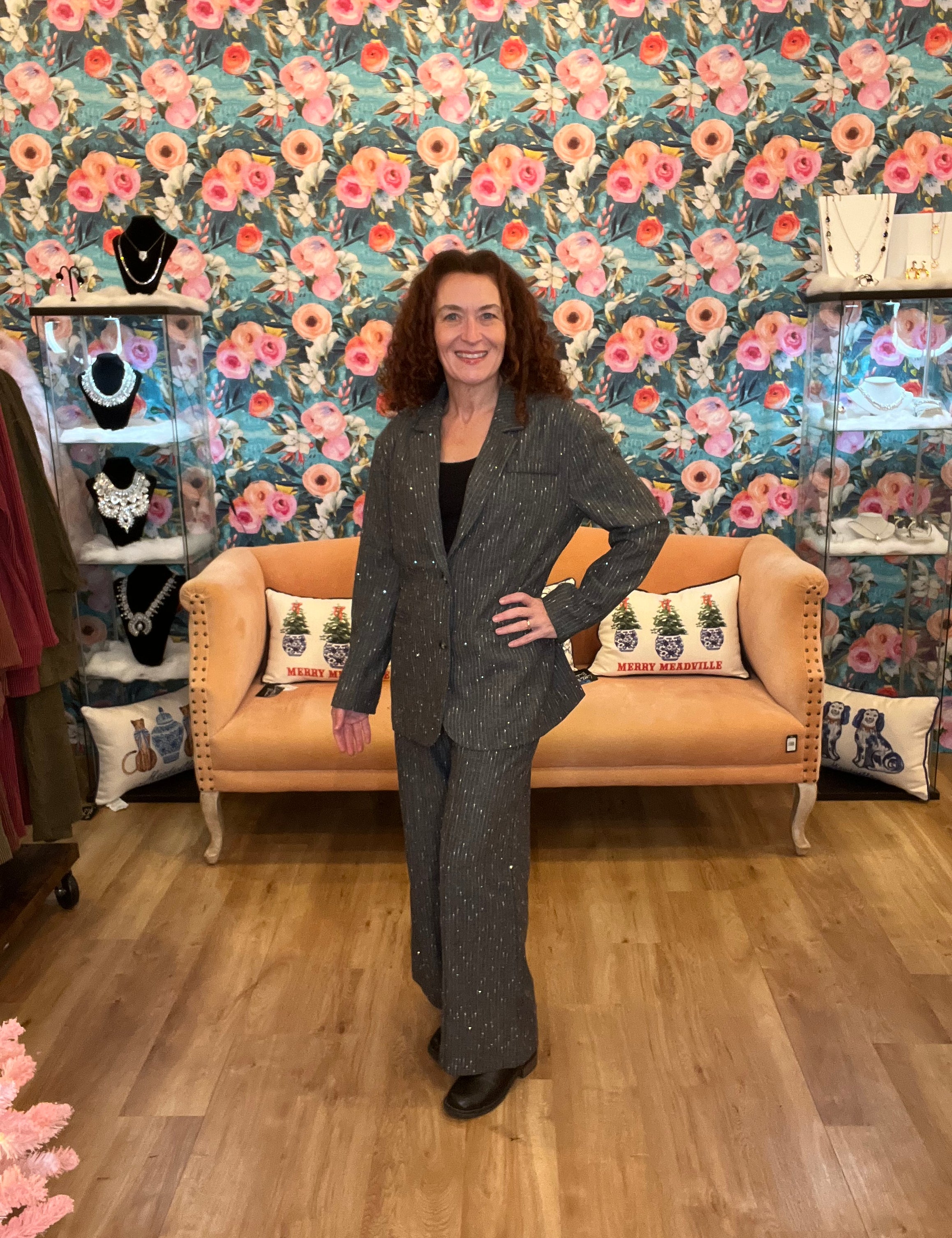 Sparkle Pinstripe Trouser