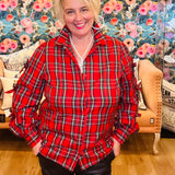 Bow Beauty Tartan Blouse
