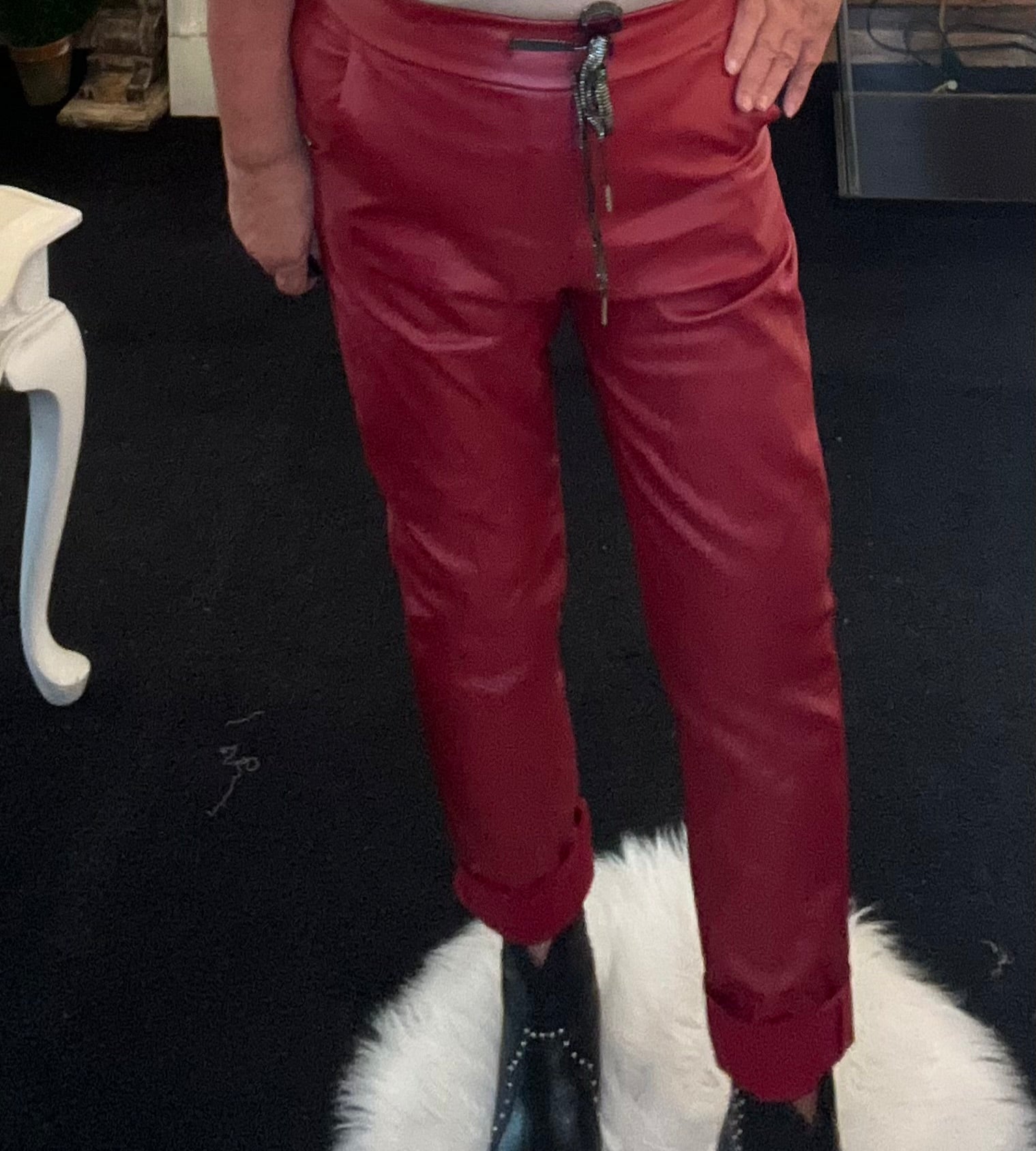Total Bling Pleather Jogger