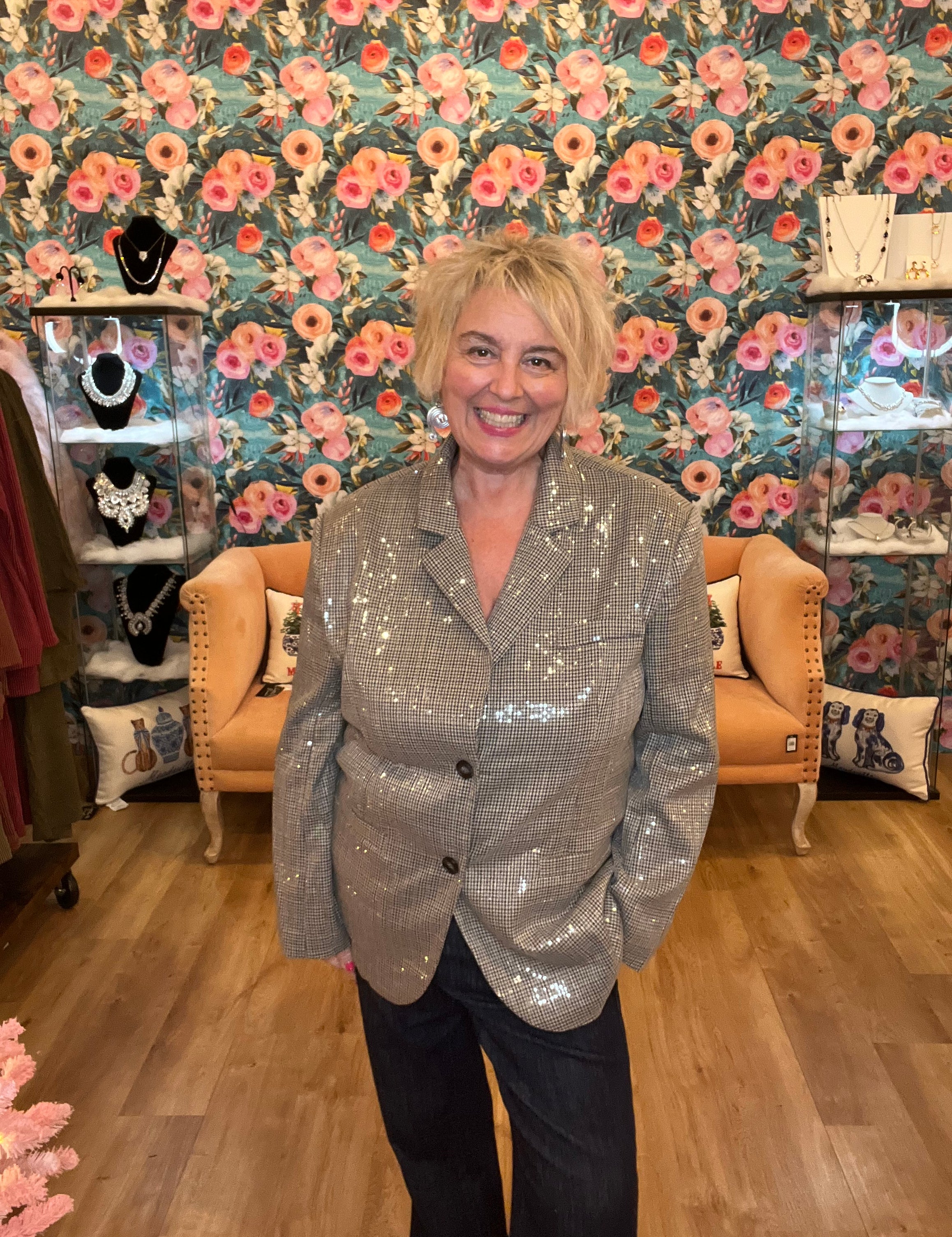 No Men Allowed Sequins Blazer