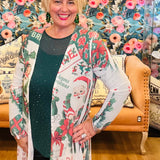 Vintage Holiday Mesh Duster