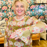 Gold Nutcracker Mesh Top