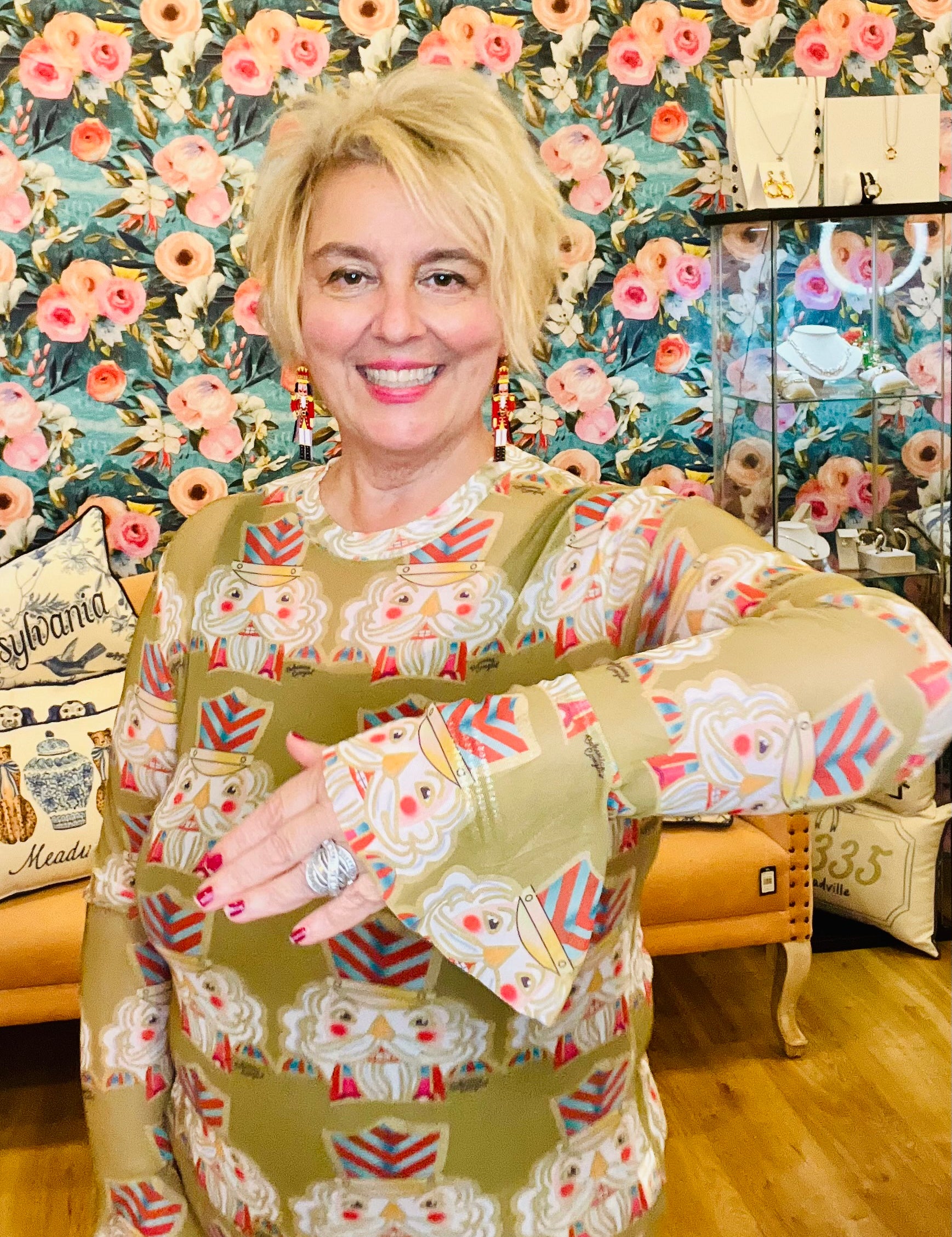 Gold Nutcracker Mesh Top