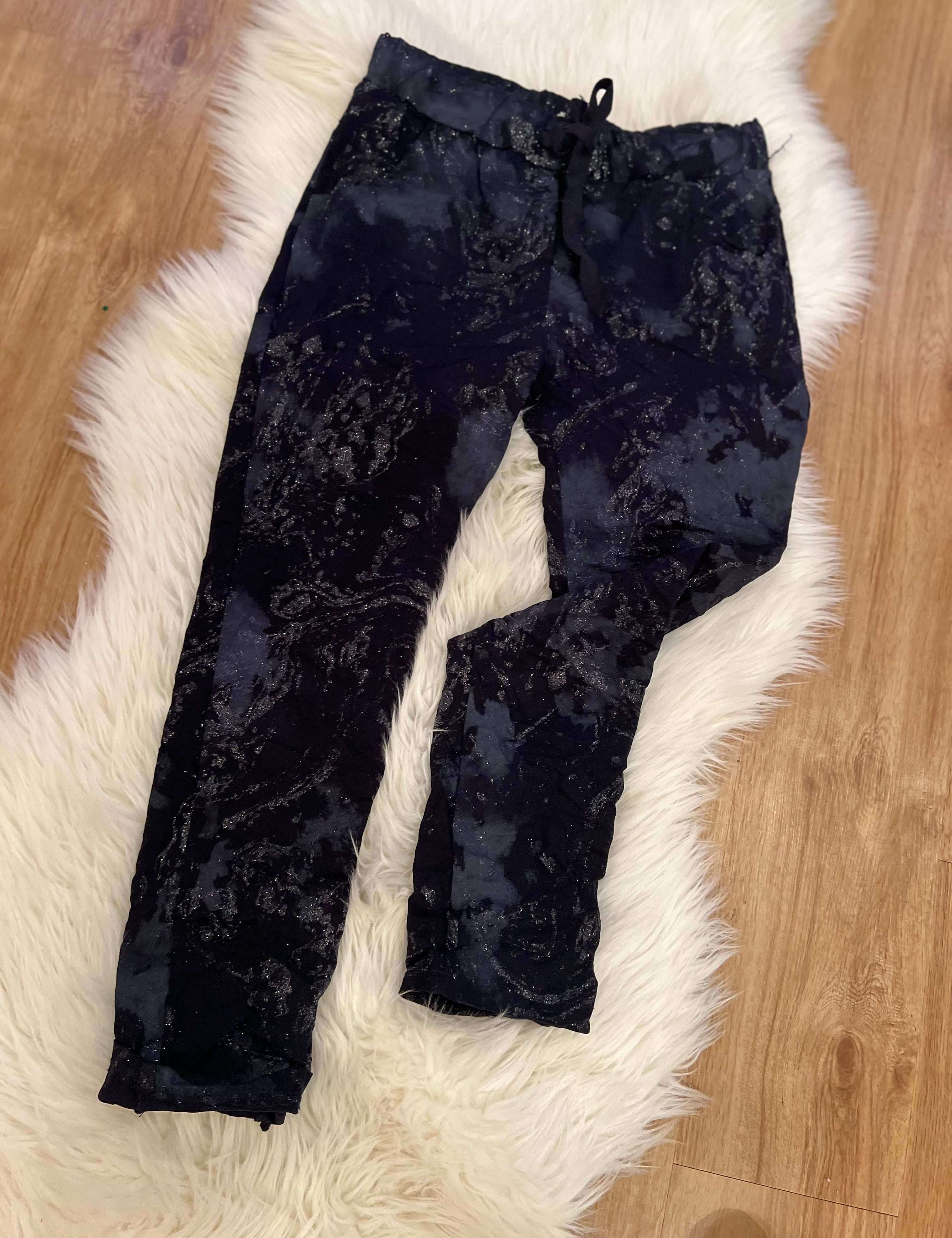 Swirl Glitter Print Jegging