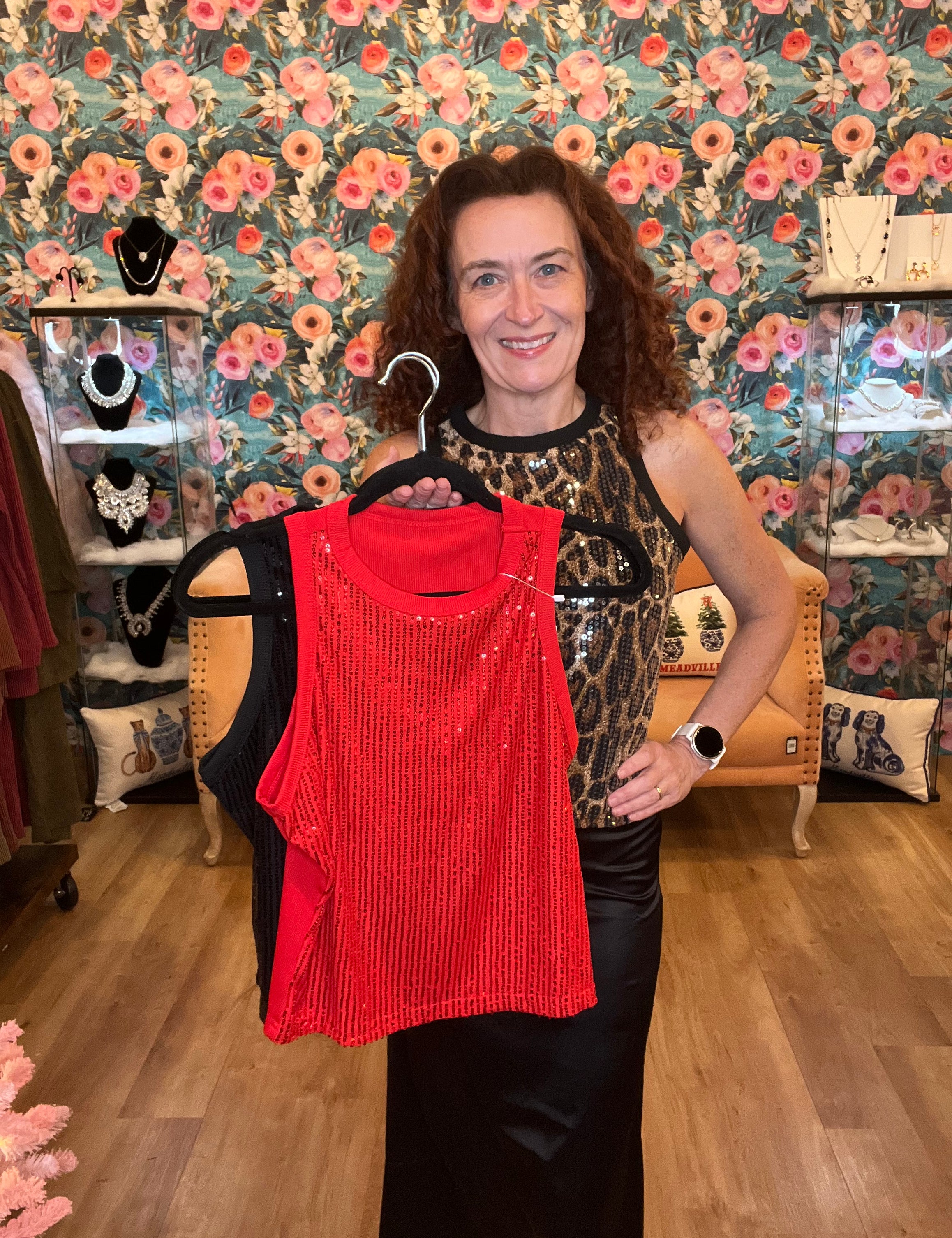 Sequins Party Tank Top