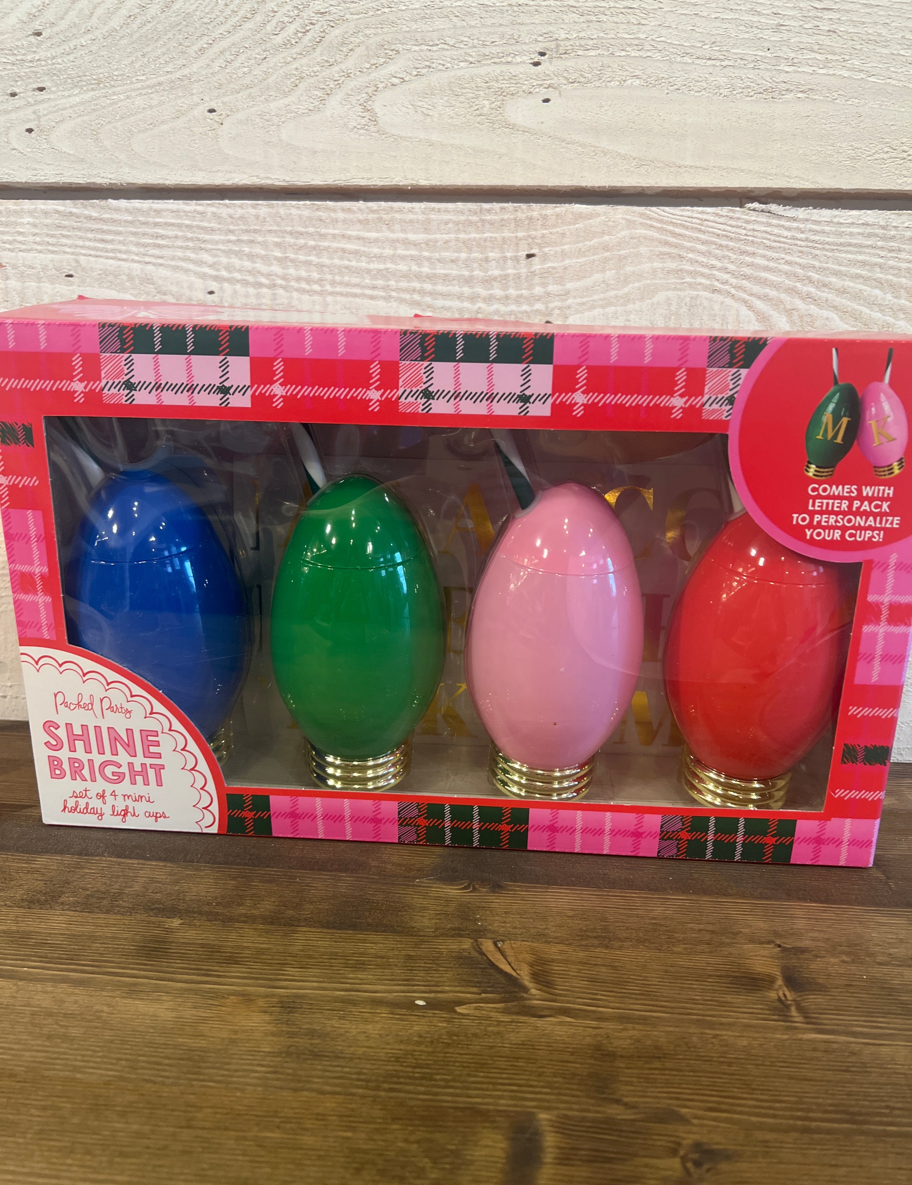 *Shine Bright Holiday Light Up Cups set of 4