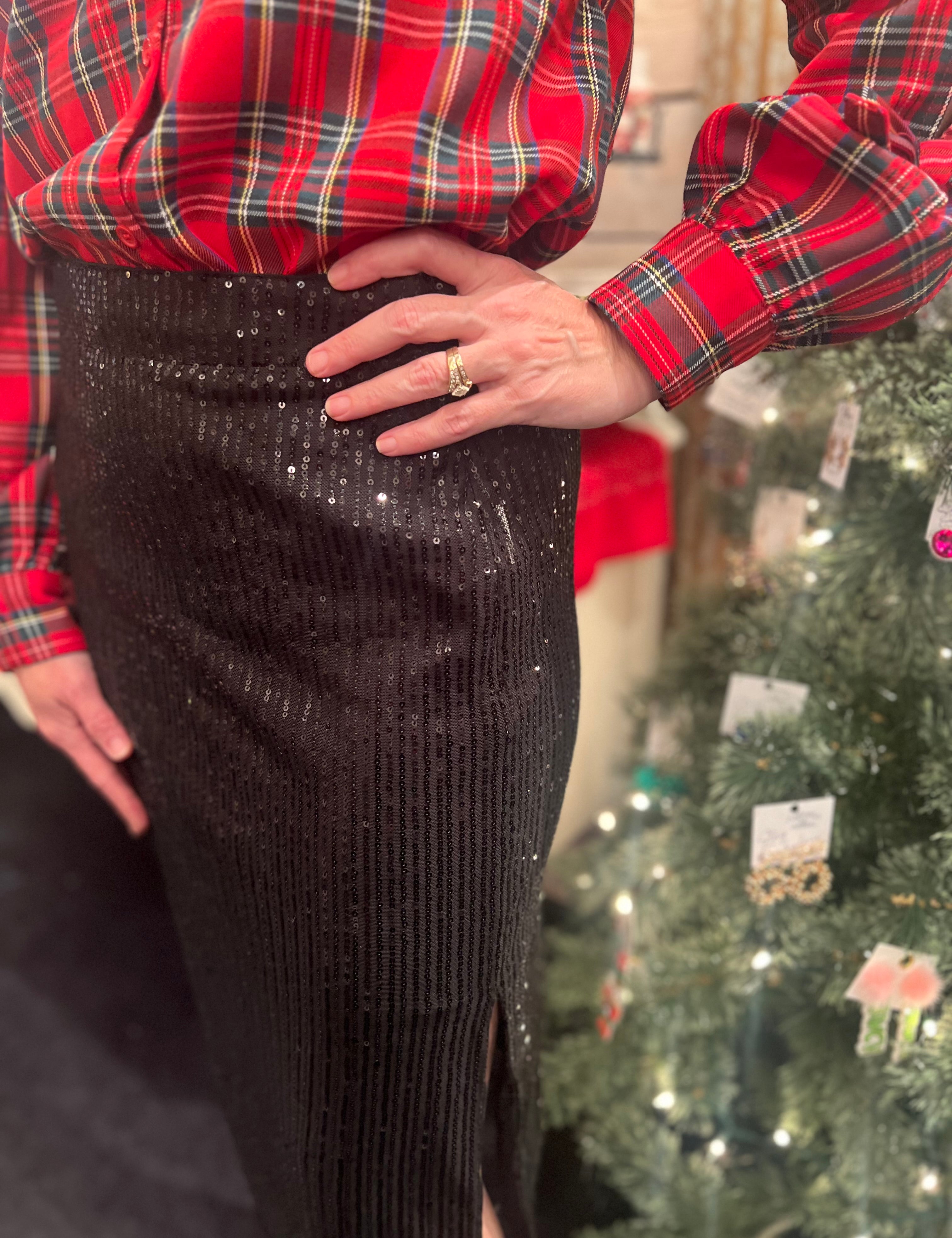 Evening Sparkle Sequins Skirt