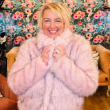 Pink Faux Fur Coat