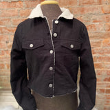 Cropped Sherpa Lined Jacket