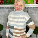 Renuar - Colorblock Stripe Combo Sweater