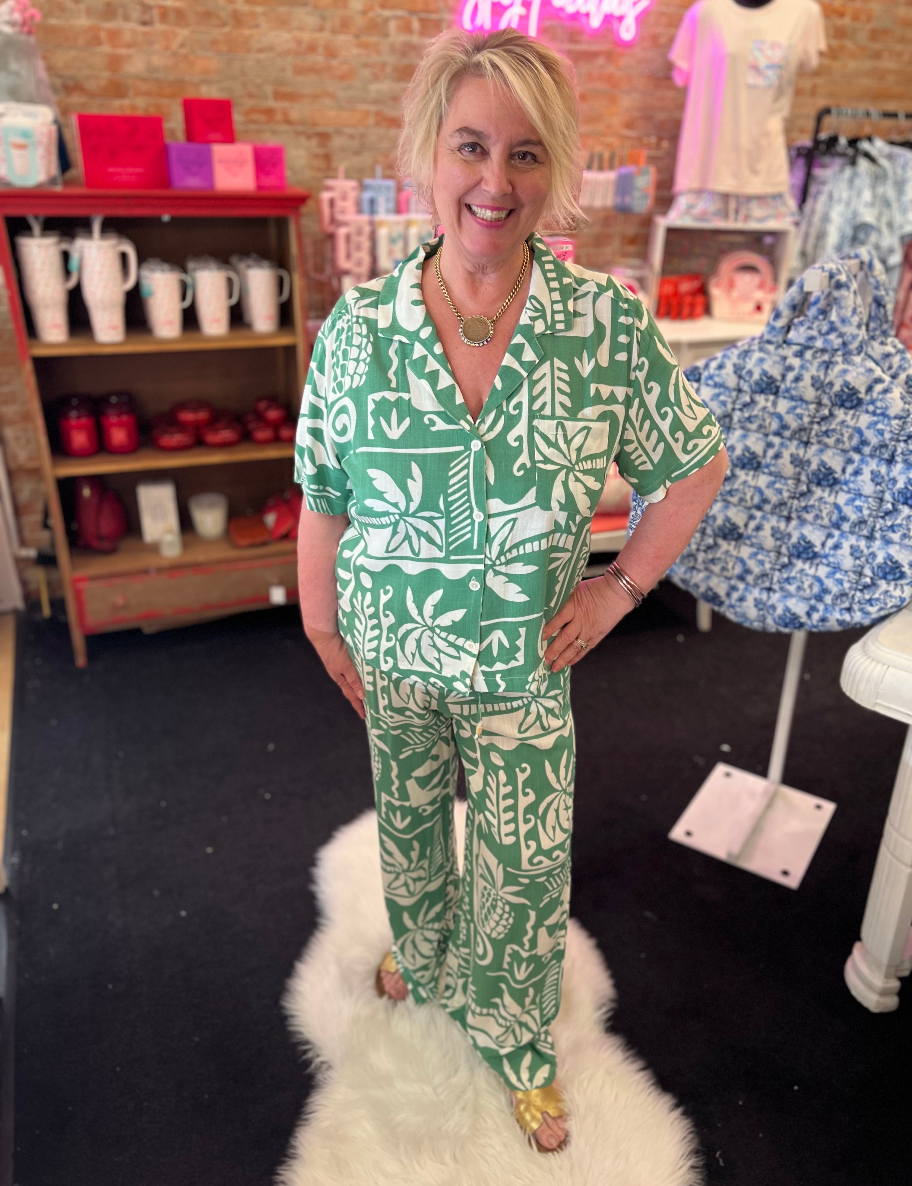 Island Resort Printed Pants