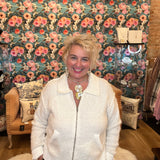 Cozy winter textured zip up jacket