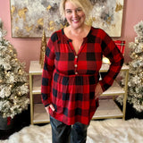 Buffalo Plaid Babydoll top