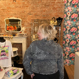 The Elizabeth Taylor Grey Sparkling Jean Jacket
