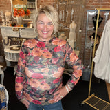 Blooming Fall Mesh Top