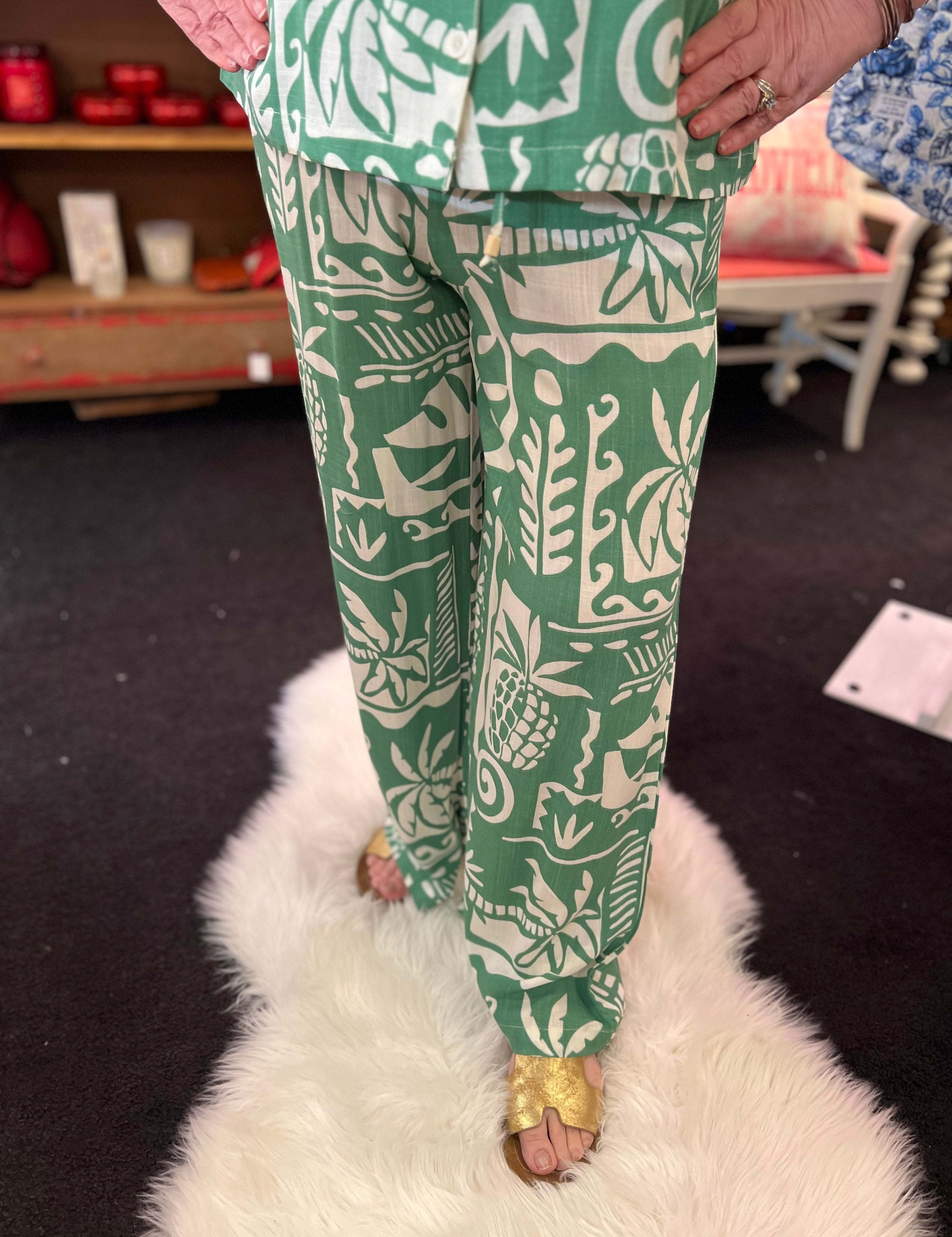 Island Resort Printed Pants