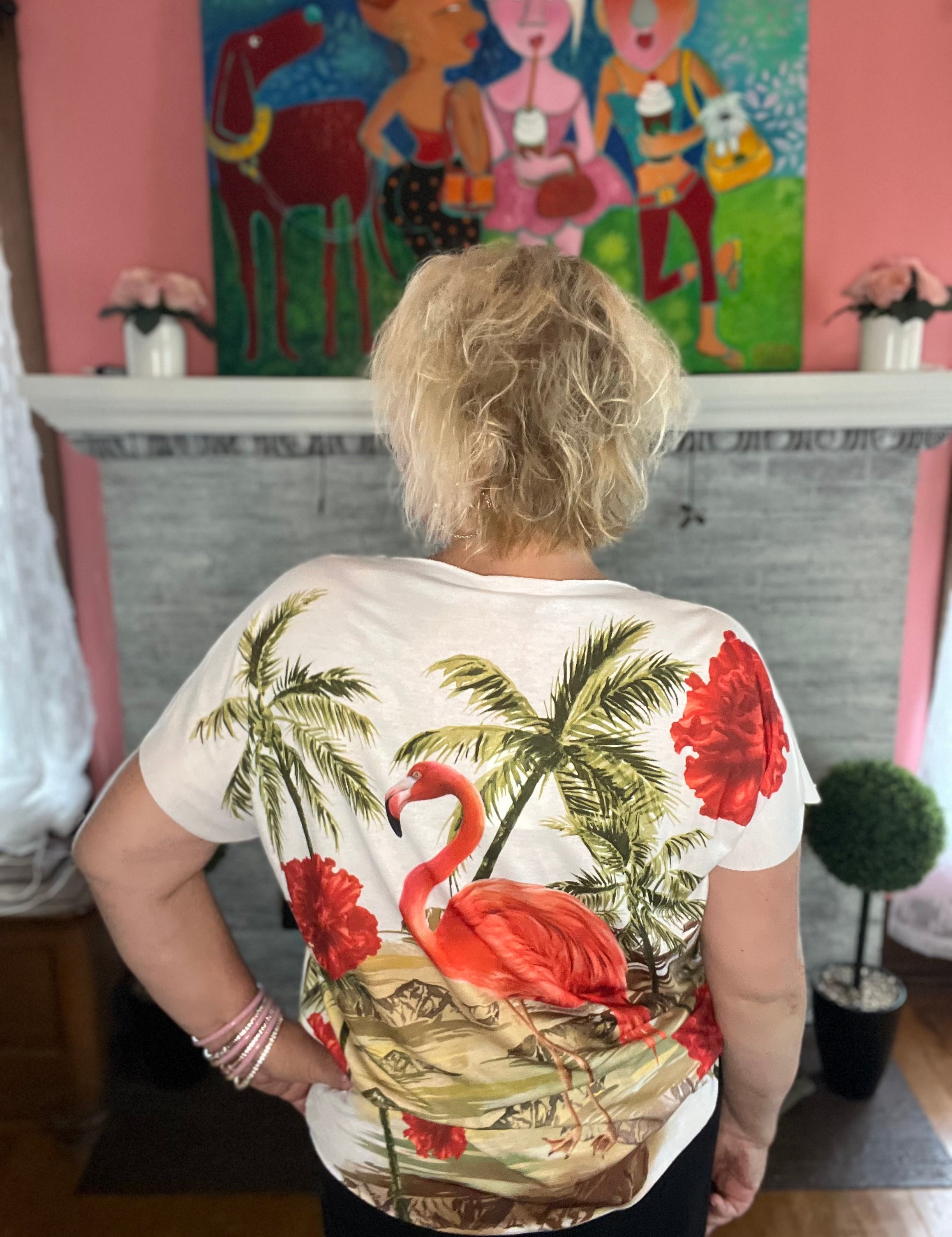 Flamingo Paradise Slouchy Tee