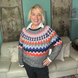 Tribal - Grey Mix Intarsia Sweater