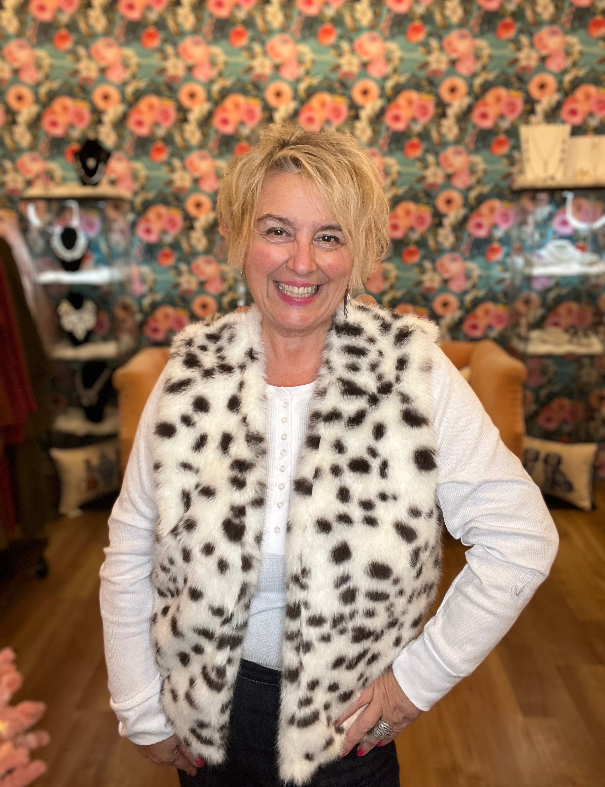 Spotted Leopard Fur Vest